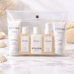 ONEIRO Sunchasers 6-Piece Travel Bath & Body Set w/ Pouch New
